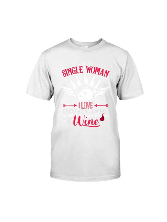 I'm A Simple Woman I Love Bowling And Wine Classic T-Shirt