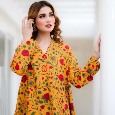 Mustard Khaddar Shirt